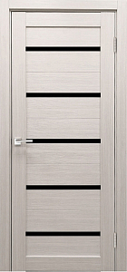 Товар Межкомнатная дверь Легенда X-3 тон Белая лиственница Остекление Лакобель черное