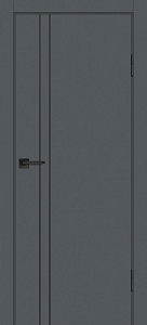 Товар Межкомнатная дверь P-20 AL черный молдинг Графит