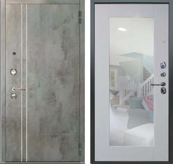 Фото Дверь Аргус ЛЮКС 3К Лофт-Темный-бетон Антик серебро DIS006856