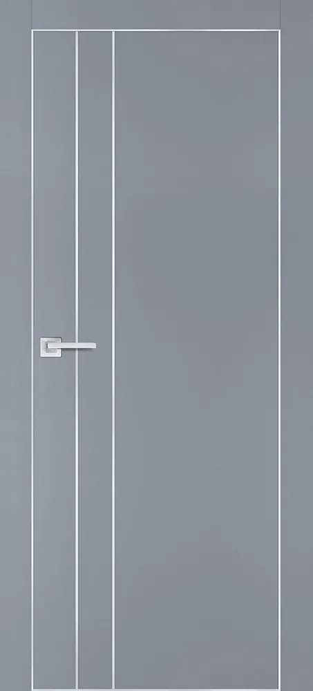 Межкомнатная дверь PX-14  AL кромка с 4-х ст. Серый матовый